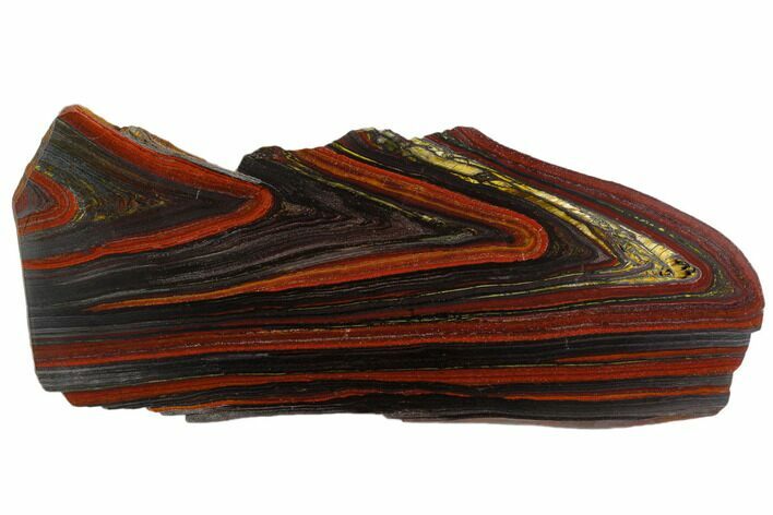 Polished Tiger Iron Stromatolite - Billion Years #129271